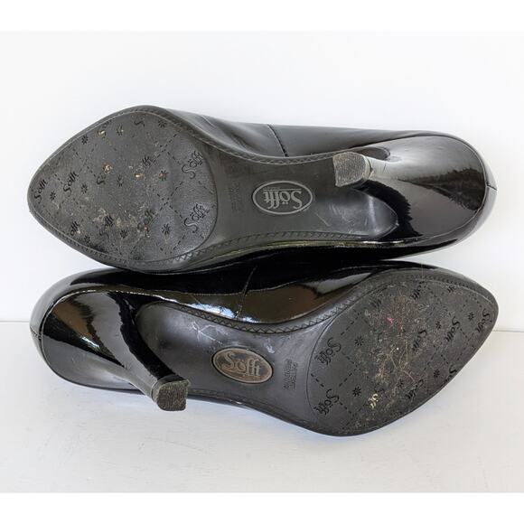 SOFFT Womens Black Patent Leather 3.5” High Heel Pump Shoes Size 7 M - Picture 5 of 5